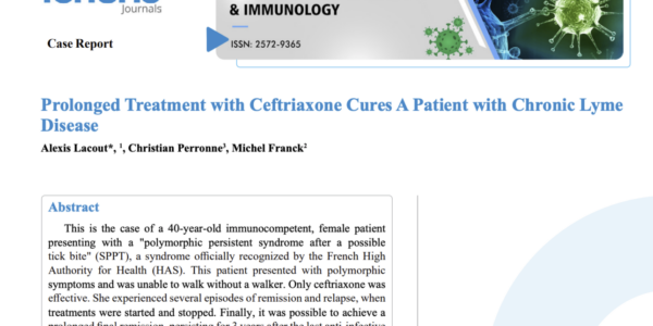 Un traitement prolongé à la ceftriaxone guérit un patient atteint de la maladie de Lyme chronique – nouvelle étude soutenue par BonSens.org