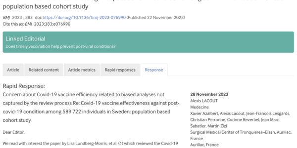 Concern about Covid-19 vaccine efficiency related to biased analyses
