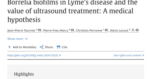 L’importance des biofilms combinés de Candida et Borrelia dans la maladie de Lyme et l’intérêt du traitement par ultrasons – étude soutenue par BonSens.org