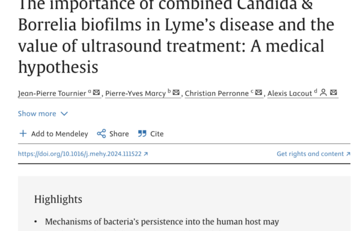 L’importance des biofilms combinés de Candida et Borrelia dans la maladie de Lyme et l’intérêt du traitement par ultrasons – étude soutenue par BonSens.org