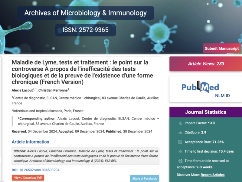 Maladie de Lyme Perronne Lacout