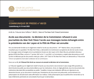 La Commission Européenne désavouée par le juge européen