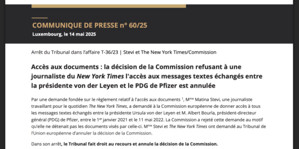 La Commission Européenne désavouée par le juge européen