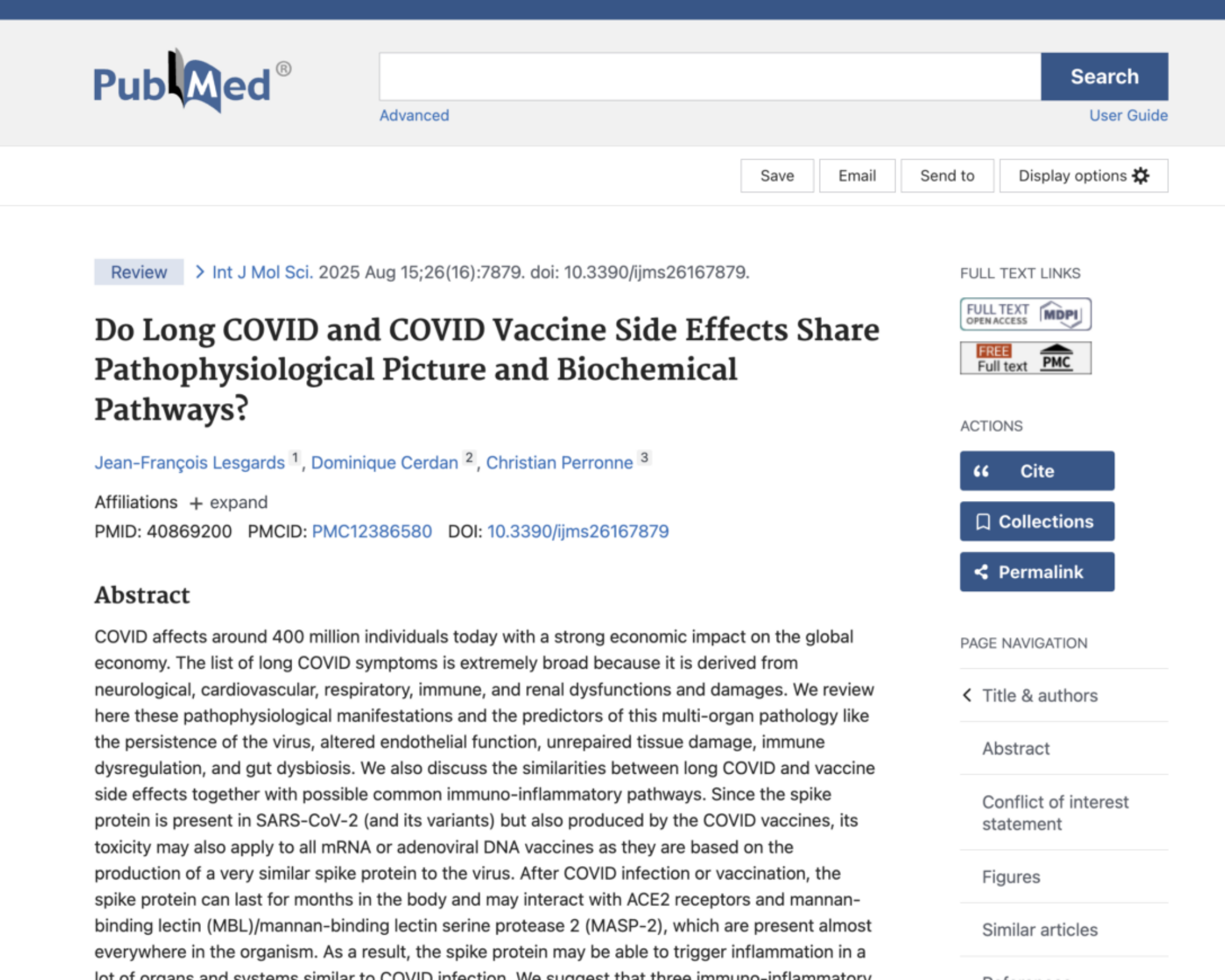 Les effets secondaires du COVID long et du vaccin COVID : nouvelle étude soutenue par BonSens.org