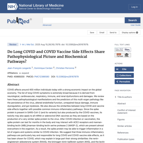 Les effets secondaires du COVID long et du vaccin COVID : nouvelle étude soutenue par BonSens.org