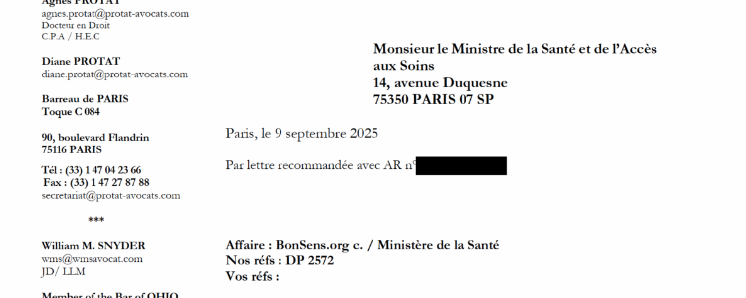 Demande de retrait des nominations des Pr Molimard et Costagliola et du Dr Maisonneuve en qualité d’experts pour la mission de lutte contre l’obscurantisme et la désinformation en santé