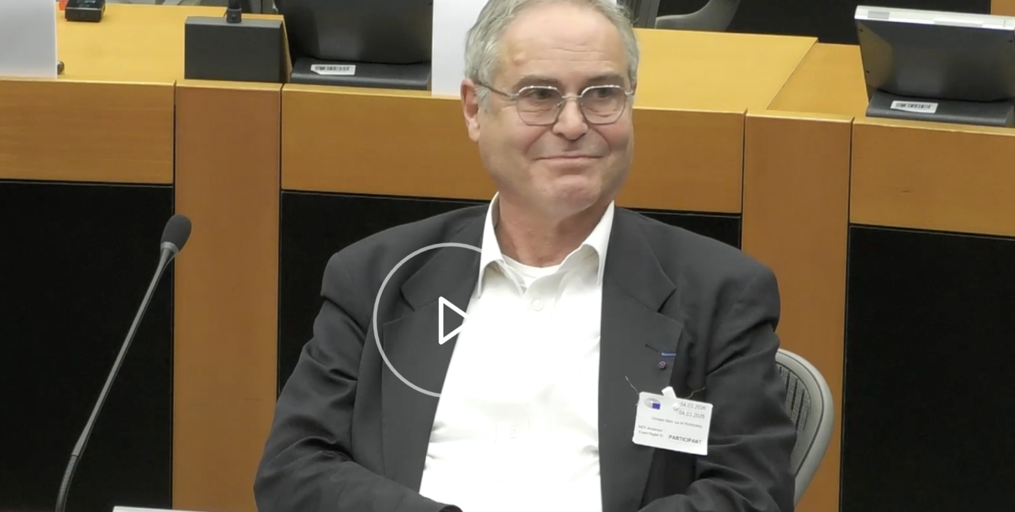 Pr Christian Perronne au parlement européen le 4 mars 2026