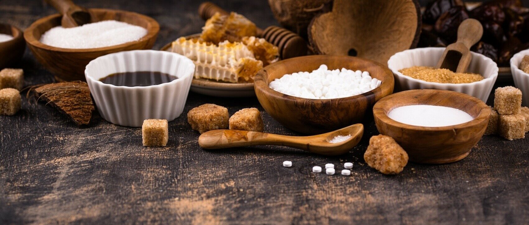 Various sugar replacement, healthy sweetener concept licence Envato pour Bonsens