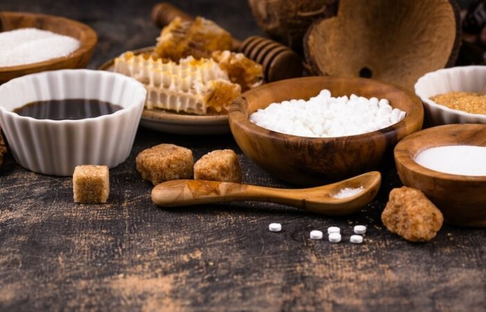 Various sugar replacement, healthy sweetener concept licence Envato pour Bonsens