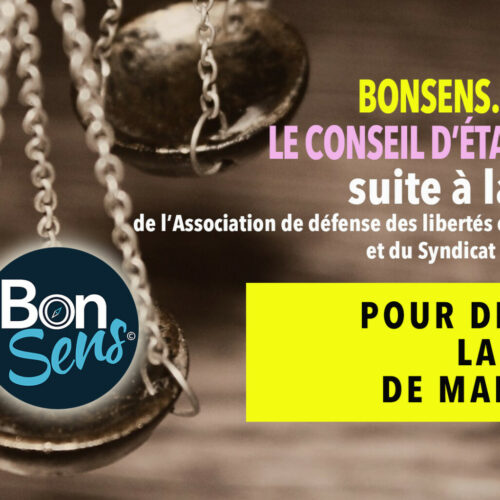 Action juridique de BonSens contre l'interdiction de manifester