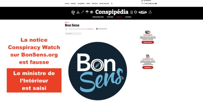 lettre-au-ministre-de-l-interieur a propos de Conspiracy watch